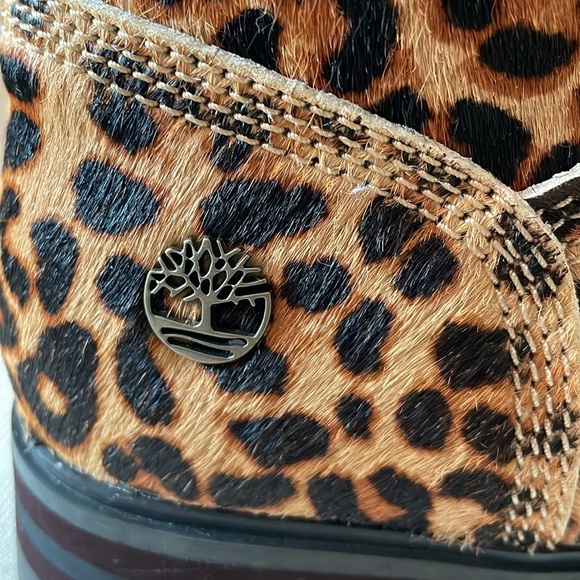 NWOT Timberland London Square Mid Hiker Cheetah Print Leather Boots - Size 7.5 - Picture 11 of 14